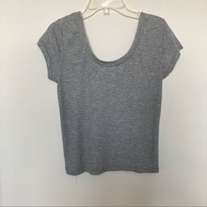 Aeropostale Grey Ribbed Crop Top